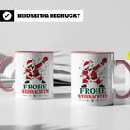 Tischtennis Weihnachten Tasse Frohe Weihnachten tanzender We – Rosa [farbe:rosa]