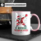 Tischtennis Weihnachten Tasse Frohe Weihnachten tanzender We – Rosa [farbe:rosa]