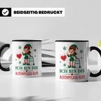 Altenpflege Weihnachten Tasse Ich bin die Altenpflege-Elfe - – Schwarz [farbe:schwarz]