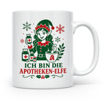 Apotheke Weihnachten Tasse Ich bin die Apotheken-Elfe - Lust – Weiß [farbe:weiß]