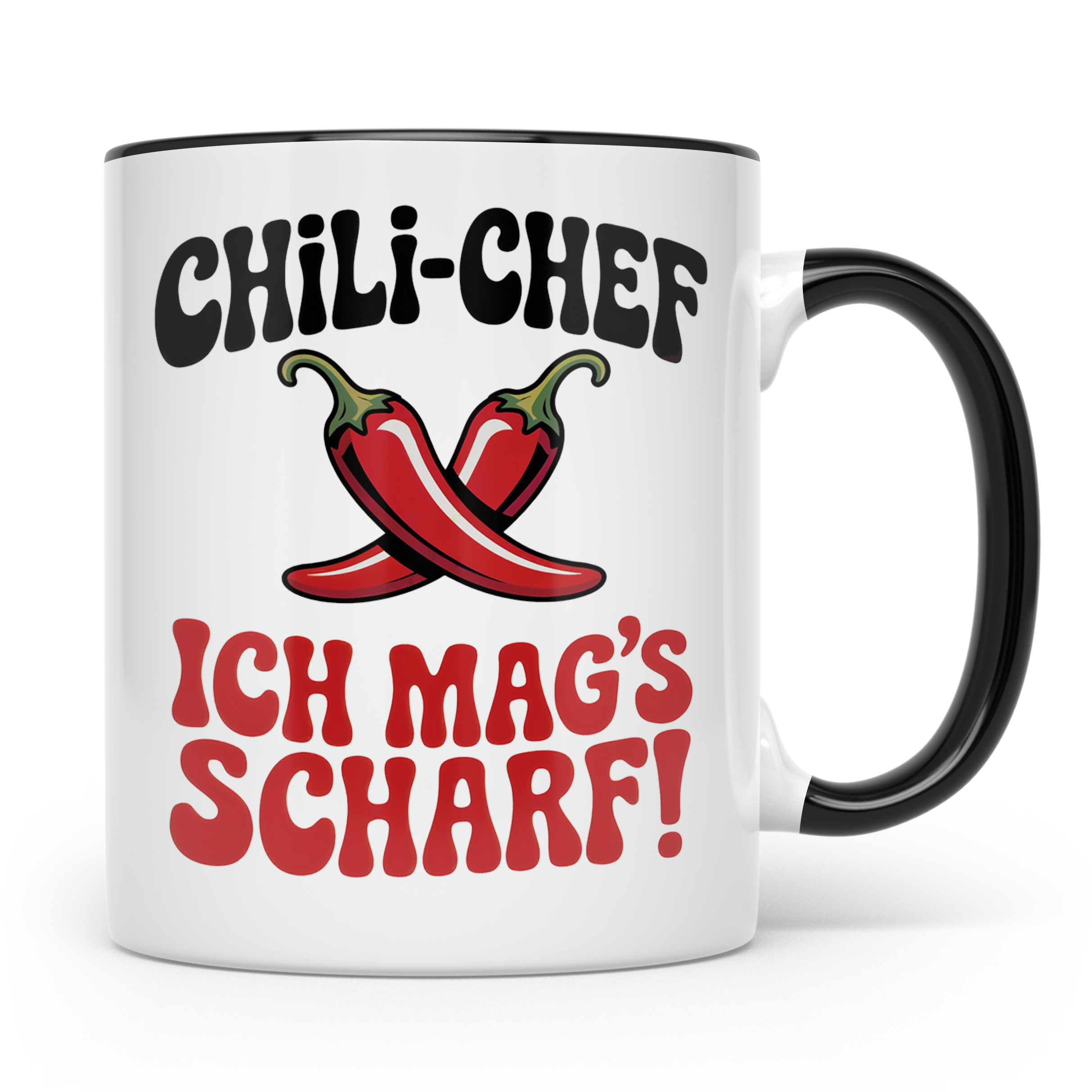 Chili Chef Tasse - Ich mag's scharf! Geschenkidee für Hobbyk – Schwarz [farbe:schwarz]