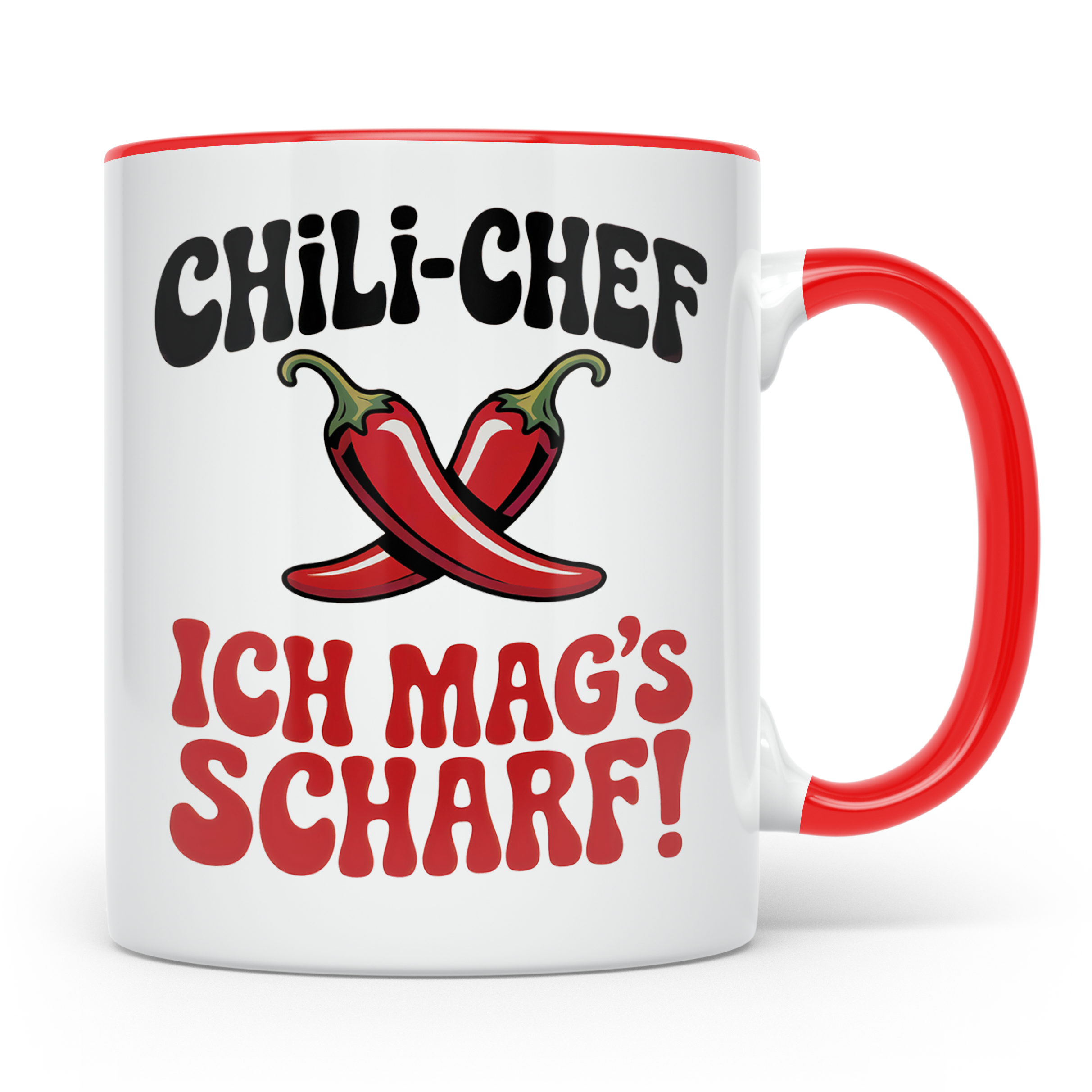 Chili Chef Tasse - Ich mag's scharf! Geschenkidee für Hobbyk – Rot [farbe:rot]