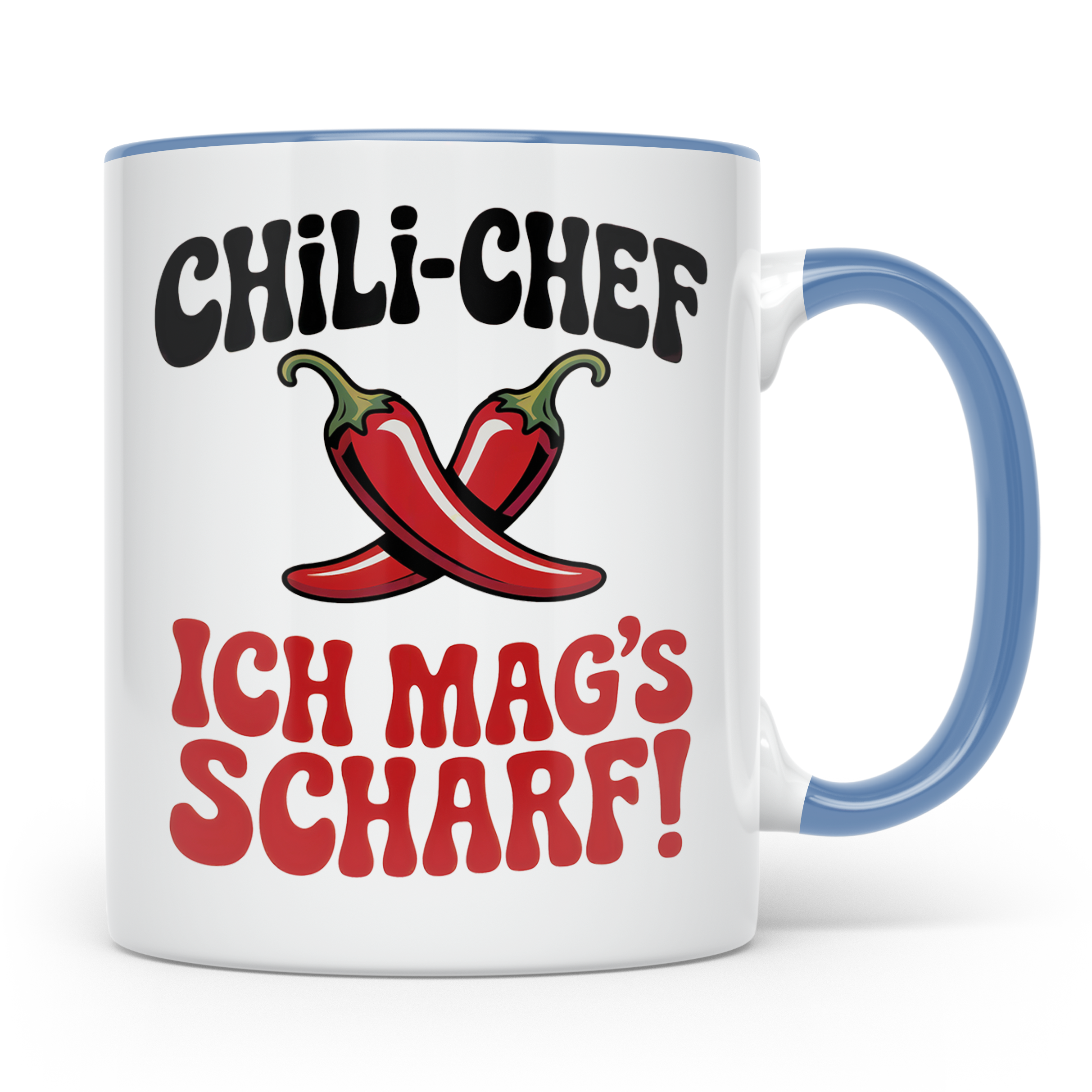 Chili Chef Tasse - Ich mag's scharf! Geschenkidee für Hobbyk – Blau [farbe:blau]