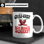 Chili Chef Tasse - Ich mag's scharf! Geschenkidee für Hobbyk – Weiß [farbe:weiß]