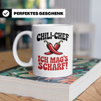 Chili Chef Tasse - Ich mag's scharf! Geschenkidee für Hobbyk – Weiß [farbe:weiß]