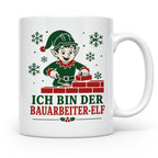 Bauarbeiter Weihnachten Tasse Ich bin der Bauarbeiter-Elf -  – Weiß [farbe:weiß]