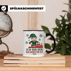 Bauarbeiter Weihnachten Tasse Ich bin der Bauarbeiter-Elf -  – Schwarz [farbe:schwarz]