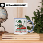 Bauarbeiter Weihnachten Tasse Ich bin der Bauarbeiter-Elf -  – Blau [farbe:blau]