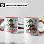 Bauarbeiter Weihnachten Tasse Ich bin der Bauarbeiter-Elf -  – Rot [farbe:rot]