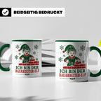 Bauarbeiter Weihnachten Tasse Ich bin der Bauarbeiter-Elf -  – Grün [farbe:grün]