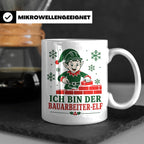 Bauarbeiter Weihnachten Tasse Ich bin der Bauarbeiter-Elf -  – Weiß [farbe:weiß]
