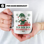 Bauarbeiter Weihnachten Tasse Ich bin der Bauarbeiter-Elf -  – Weiß [farbe:weiß]