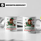 Buchhaltung Weihnachten Tasse Ich bin die Buchhaltungs-Elfe  – Weiß [farbe:weiß]