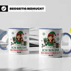 Buchhaltung Weihnachten Tasse Ich bin die Buchhaltungs-Elfe  – Blau [farbe:blau]