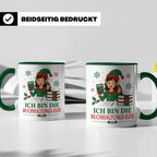 Buchhaltung Weihnachten Tasse Ich bin die Buchhaltungs-Elfe  – Grün [farbe:grün]