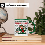 Busfahrer Weihnachten Tasse Ich bin der Busfahrer-Elf - Lust – Grün [farbe:grün]