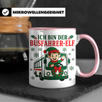 Busfahrer Weihnachten Tasse Ich bin der Busfahrer-Elf - Lust – Rosa [farbe:rosa]
