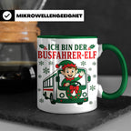 Busfahrer Weihnachten Tasse Ich bin der Busfahrer-Elf - Lust – Grün [farbe:grün]
