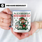 Busfahrer Weihnachten Tasse Ich bin der Busfahrer-Elf - Lust – Blau [farbe:blau]