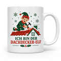 Dachdecker Weihnachten Tasse Ich bin der Dachdecker-Elf - Lu – Weiß [farbe:weiß]