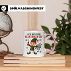 Elektriker Weihnachten Tasse Ich bin der Elektriker-Elf - Lu – Rosa [farbe:rosa]
