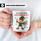 Elektriker Weihnachten Tasse Ich bin der Elektriker-Elf - Lu – Rosa [farbe:rosa]