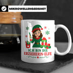 Erzieherin Weihnachten Tasse Ich bin die Erzieherin-Elfe - L – Weiß [farbe:weiß]