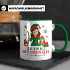 Erzieherin Weihnachten Tasse Ich bin die Erzieherin-Elfe - L – Grün [farbe:grün]