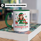 Erzieherin Weihnachten Tasse Ich bin die Erzieherin-Elfe - L – Grün [farbe:grün]