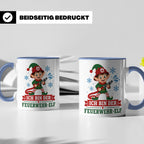 Feuerwehr Weihnachten Tasse Ich bin der Feuerwehr-Elf - Lust – Blau [farbe:blau]