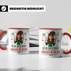 Friseurin Weihnachten Tasse Ich bin die Friseur-Elfe - Lusti – Rot [farbe:rot]