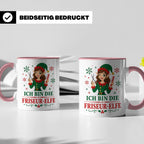 Friseurin Weihnachten Tasse Ich bin die Friseur-Elfe - Lusti – Rosa [farbe:rosa]