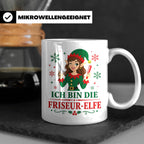 Friseurin Weihnachten Tasse Ich bin die Friseur-Elfe - Lusti – Weiß [farbe:weiß]