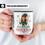 Friseurin Weihnachten Tasse Ich bin die Friseur-Elfe - Lusti – Schwarz [farbe:schwarz]