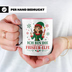 Friseurin Weihnachten Tasse Ich bin die Friseur-Elfe - Lusti – Rosa [farbe:rosa]