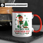 Gärtner Weihnachten Tasse Ich bin der Gärtner-Elf - Lustiges – Rot [farbe:rot]