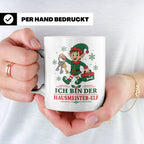 Hausmeister Weihnachten Tasse Ich bin der Hausmeister-Elf -  – Weiß [farbe:weiß]