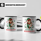Hebamme Weihnachten Tasse Ich bin die Hebammen-Elfe - Lustig – Schwarz [farbe:schwarz]