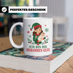 Hebamme Weihnachten Tasse Ich bin die Hebammen-Elfe - Lustig – Weiß [farbe:weiß]