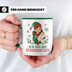 Hebamme Weihnachten Tasse Ich bin die Hebammen-Elfe - Lustig – Grün [farbe:grün]