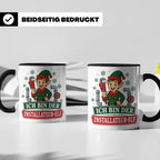 Installateur Weihnachten Tasse Ich bin der Installateur-Elf  – Schwarz [farbe:schwarz]