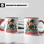 Installateur Weihnachten Tasse Ich bin der Installateur-Elf  – Rot [farbe:rot]
