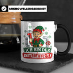 Installateur Weihnachten Tasse Ich bin der Installateur-Elf  – Schwarz [farbe:schwarz]