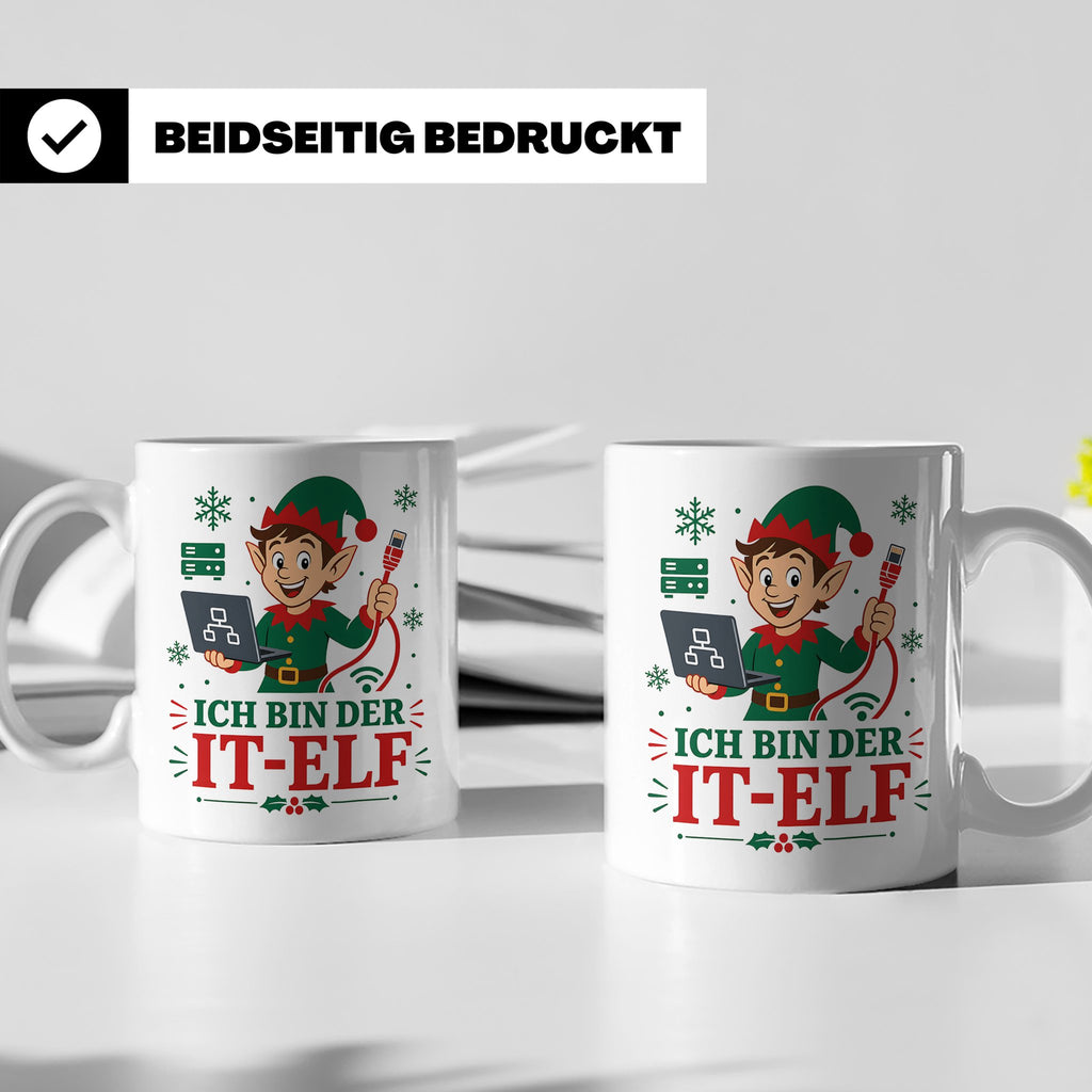 IT Weihnachten Tasse Ich bin der IT-Elf - Lustiges Geschenk  – Weiß [farbe:weiß]
