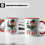 IT Weihnachten Tasse Ich bin der IT-Elf - Lustiges Geschenk  – Rot [farbe:rot]