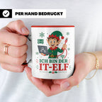 IT Weihnachten Tasse Ich bin der IT-Elf - Lustiges Geschenk  – Rot [farbe:rot]