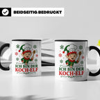 Koch Weihnachten Tasse Ich bin der Koch-Elf - Lustiges Gesch – Schwarz [farbe:schwarz]