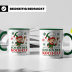 Koch Weihnachten Tasse Ich bin der Koch-Elf - Lustiges Gesch – Grün [farbe:grün]