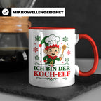Koch Weihnachten Tasse Ich bin der Koch-Elf - Lustiges Gesch – Rot [farbe:rot]