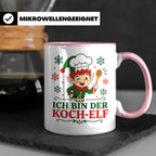Koch Weihnachten Tasse Ich bin der Koch-Elf - Lustiges Gesch – Rosa [farbe:rosa]